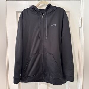 Men’s Callaway golf black hoodie zipper jacket sweater
